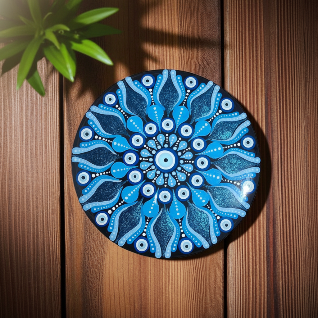Dessous de verre mandala oeil de protection