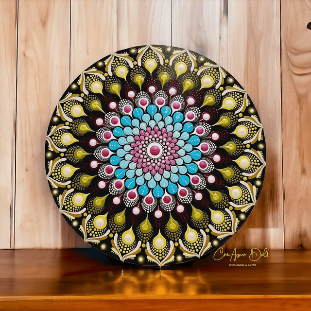 Tableau mandala pointillisme
