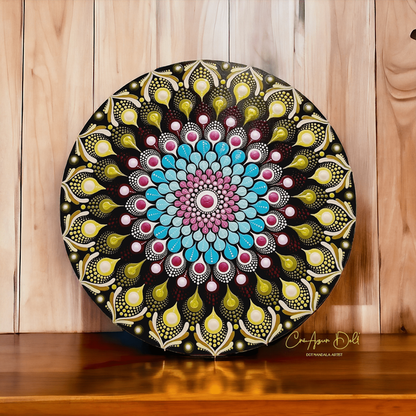Tableau mandala pointillisme