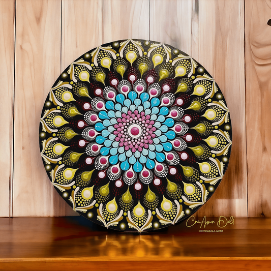 Tableau mandala pointillisme