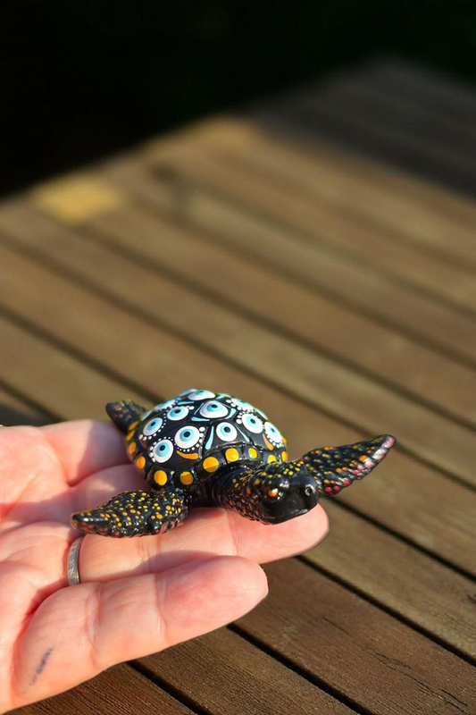 Petite tortue décorative en plâtre