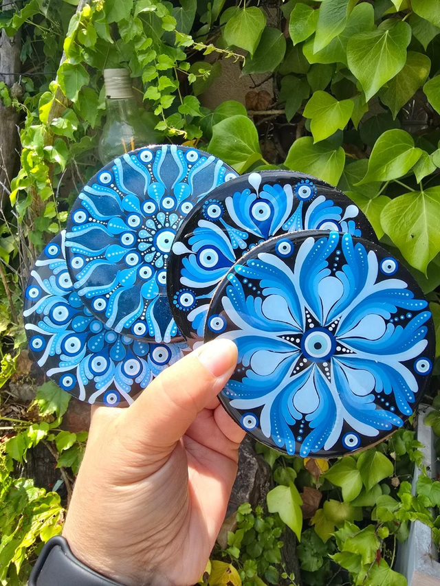 Dessous de verre mandala oeil de protection