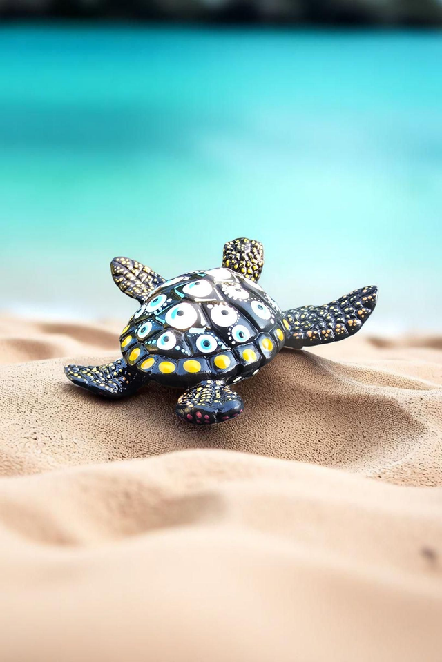 Petite tortue décorative en plâtre