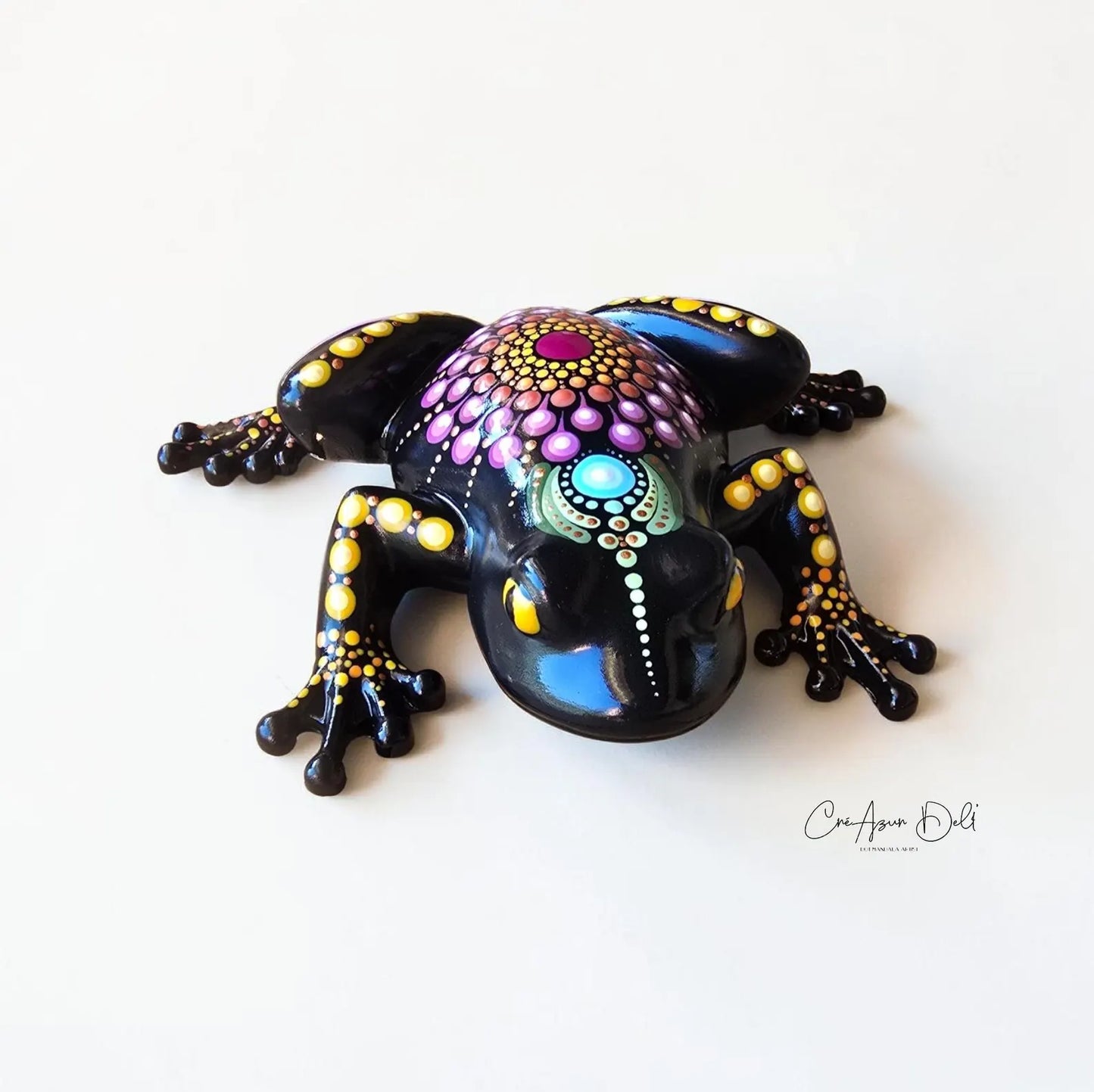 Grenouille décorative peinte à la main