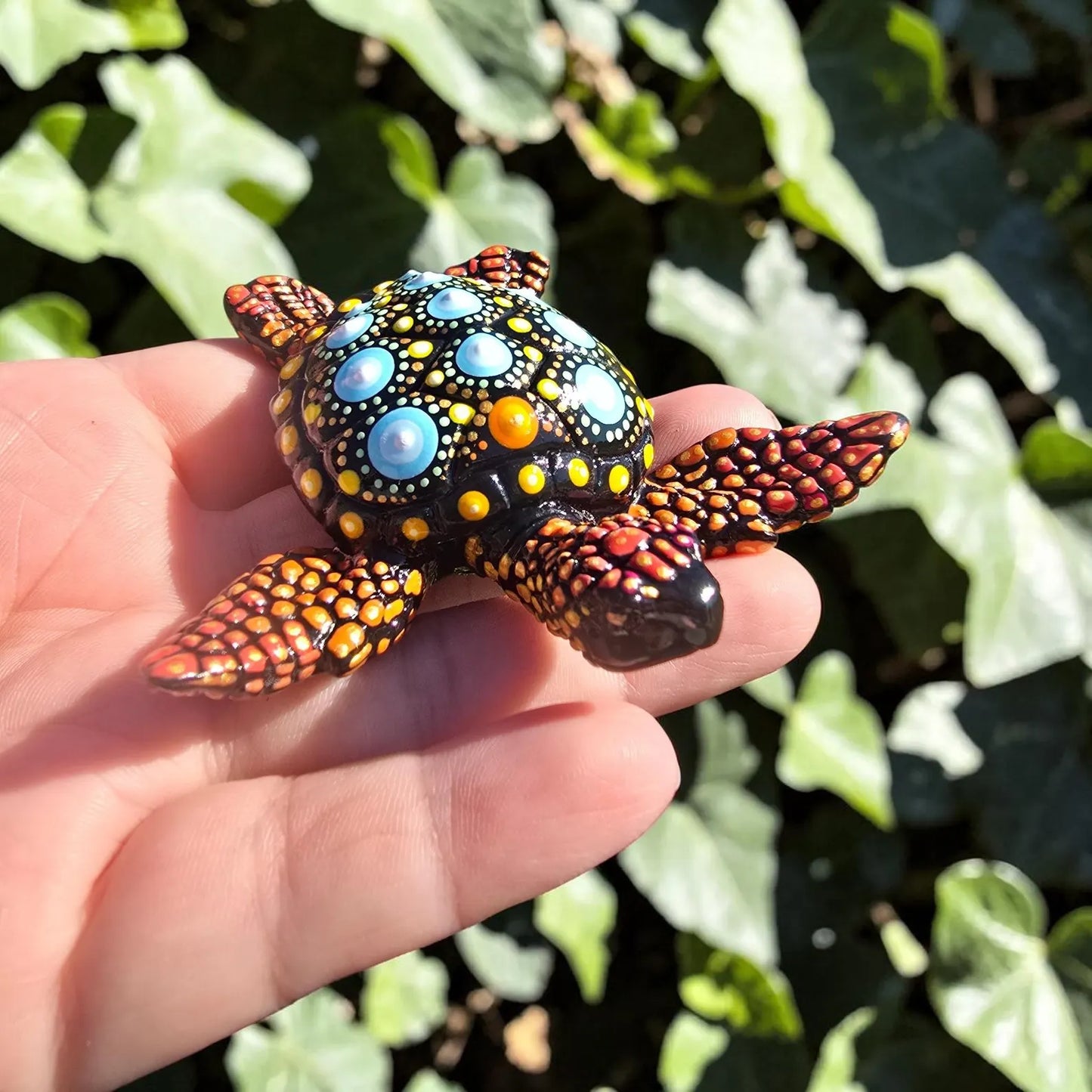 Petite tortue décorative en plâtre fait main