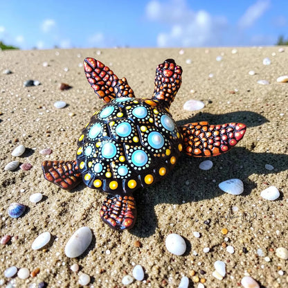 Petite tortue décorative en plâtre fait main