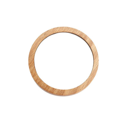Miroir de poche en bois – Motif œil bleu mandala peint à la main