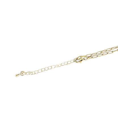 Collier Mandala bleu métallisé en acier inoxydable